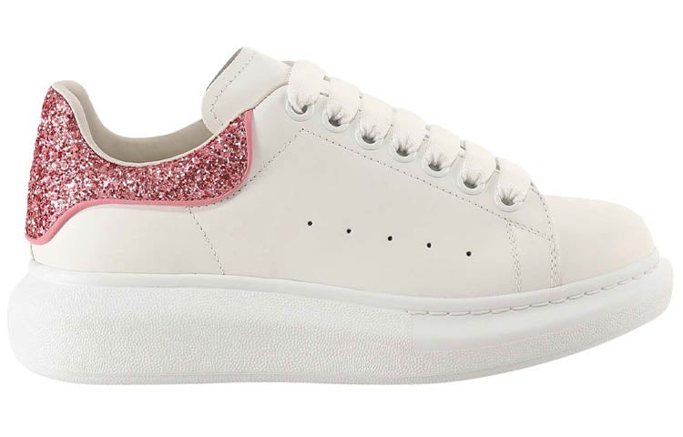 (WMNS) Alexander McQueen Oversized Sneaker 'Beige Pink Glitter' 558945WIA4Y9414 - 2