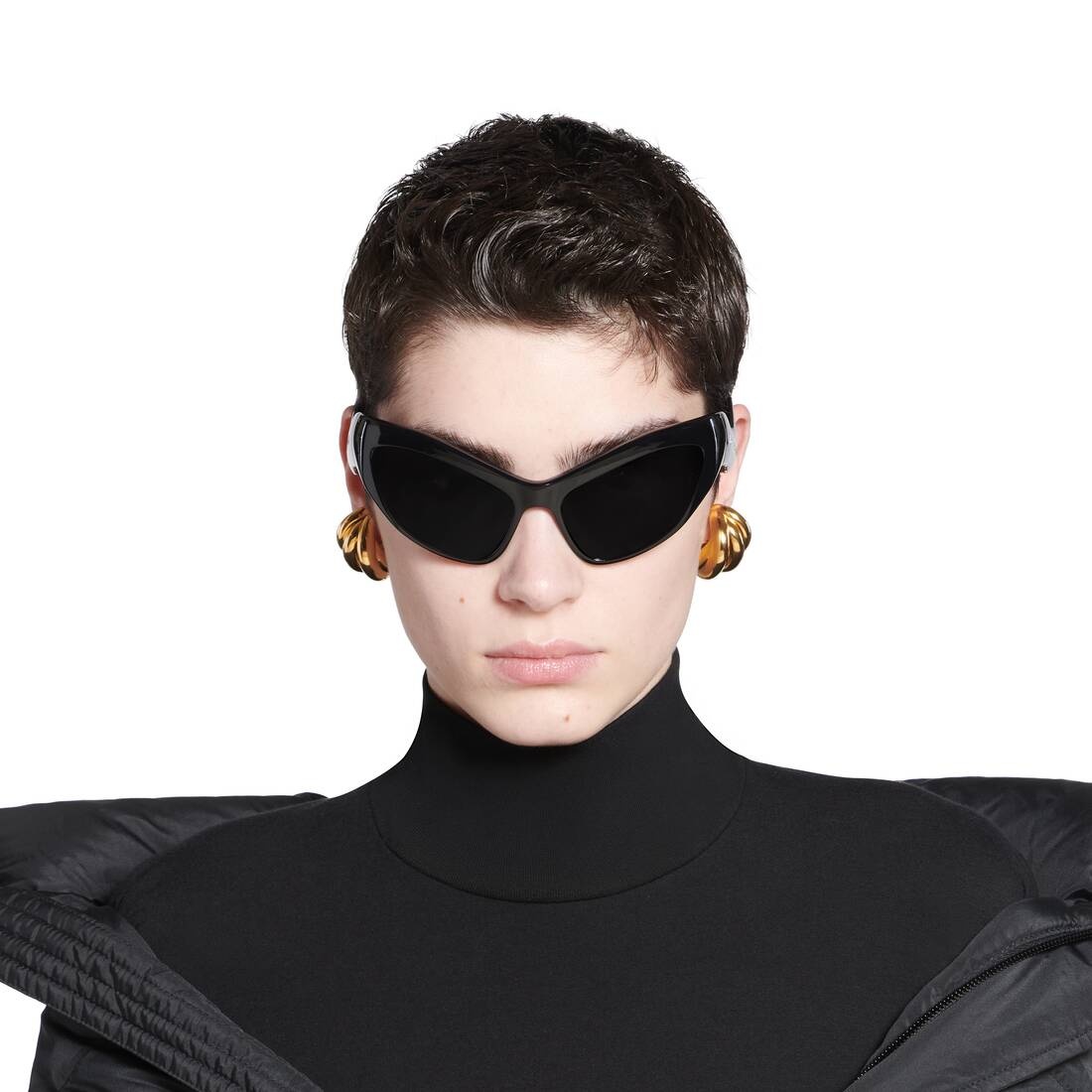 サングラス BALENCIAGA 'Hamptons Cat' sunglasses (773470T0007 9206) BALENCIAGA Women's Hamptons Cat Sunglasses in Black | REVERSIBLE