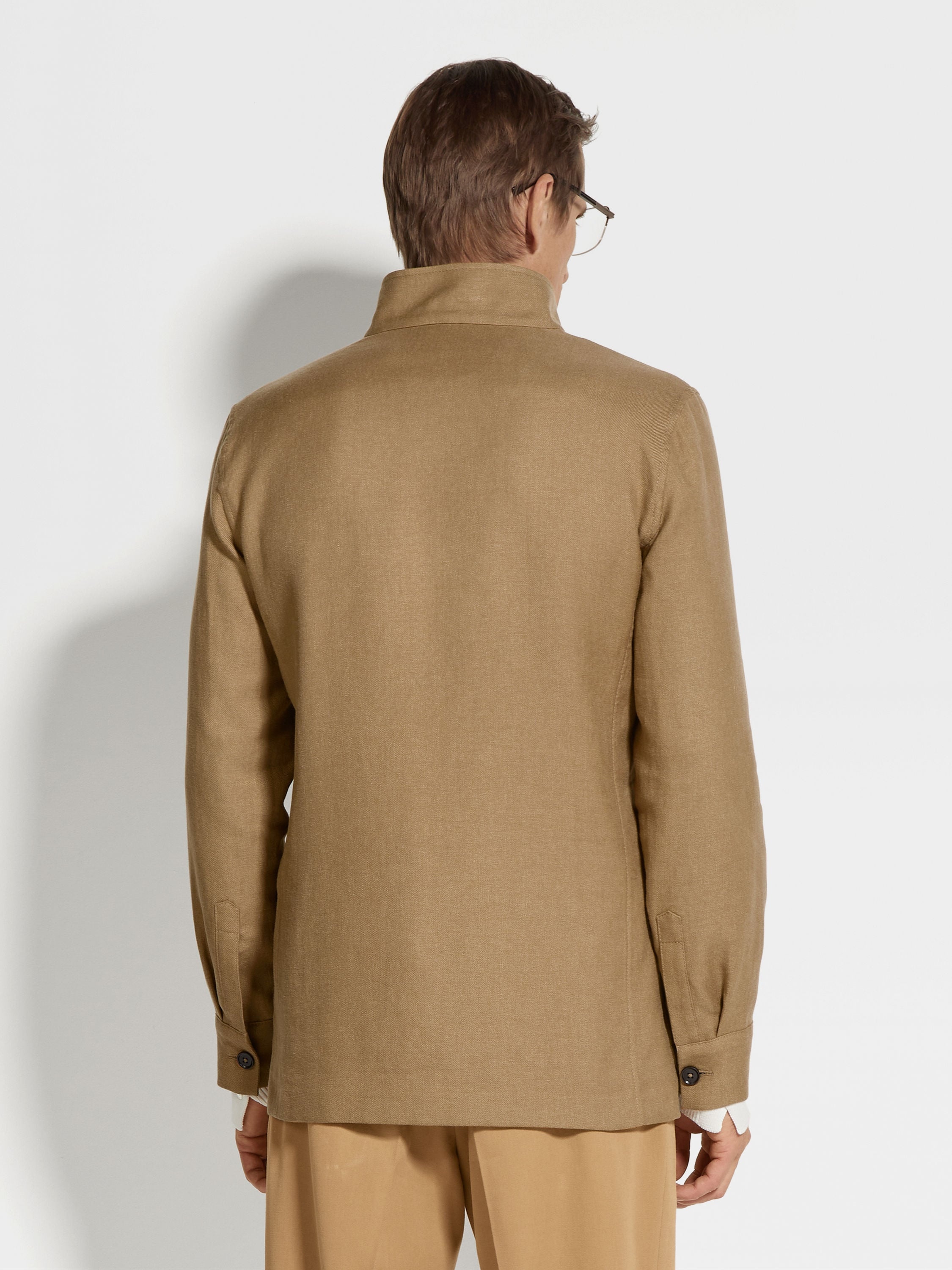 LINEN AND WOOL CHORE JACKET - 5