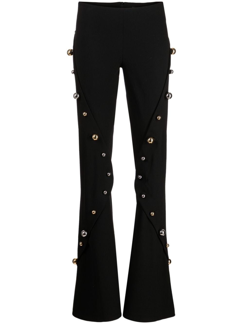 asymmetric slim-fit trousers - 1