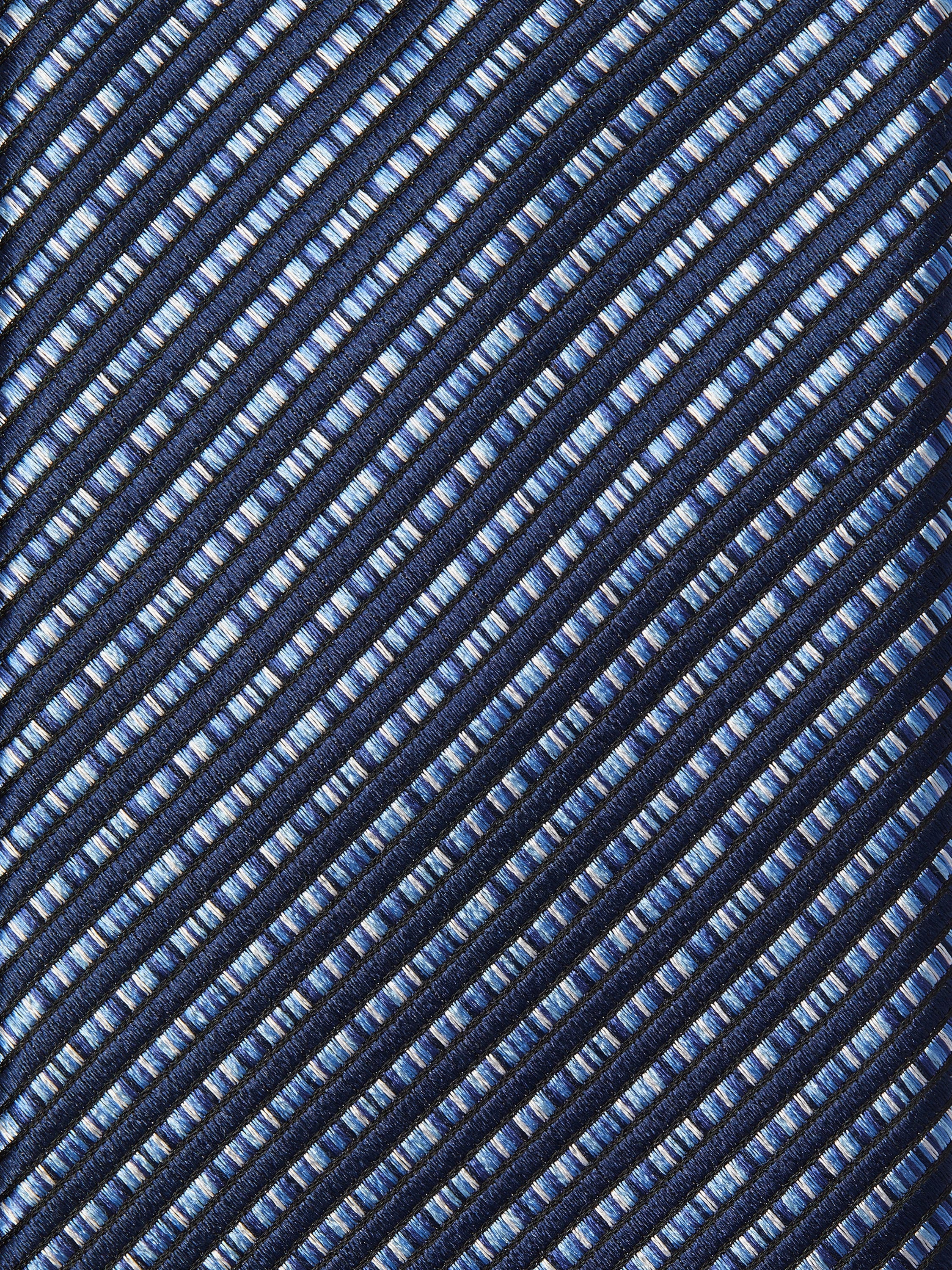 DARK BLUE SILK TIE - 2