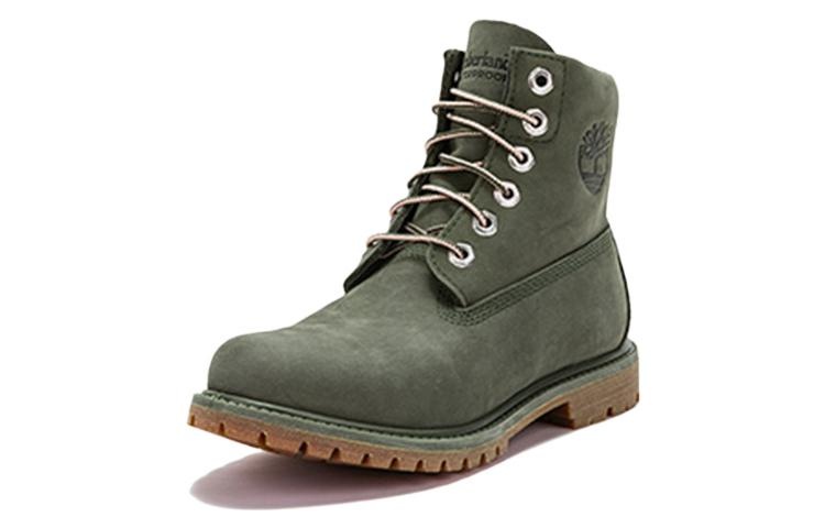 (WMNS) Timberland Nellie 6 Inch Waterproof Boots 'Dark Green Nubuck' A44JU - 2