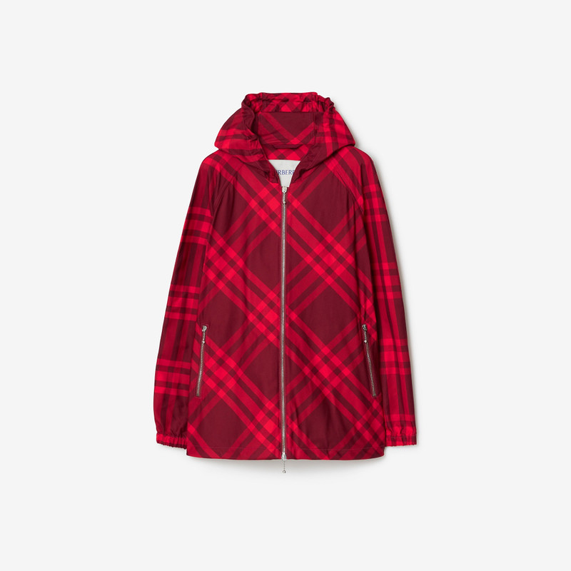 Check Nylon Hooded Jacket 1