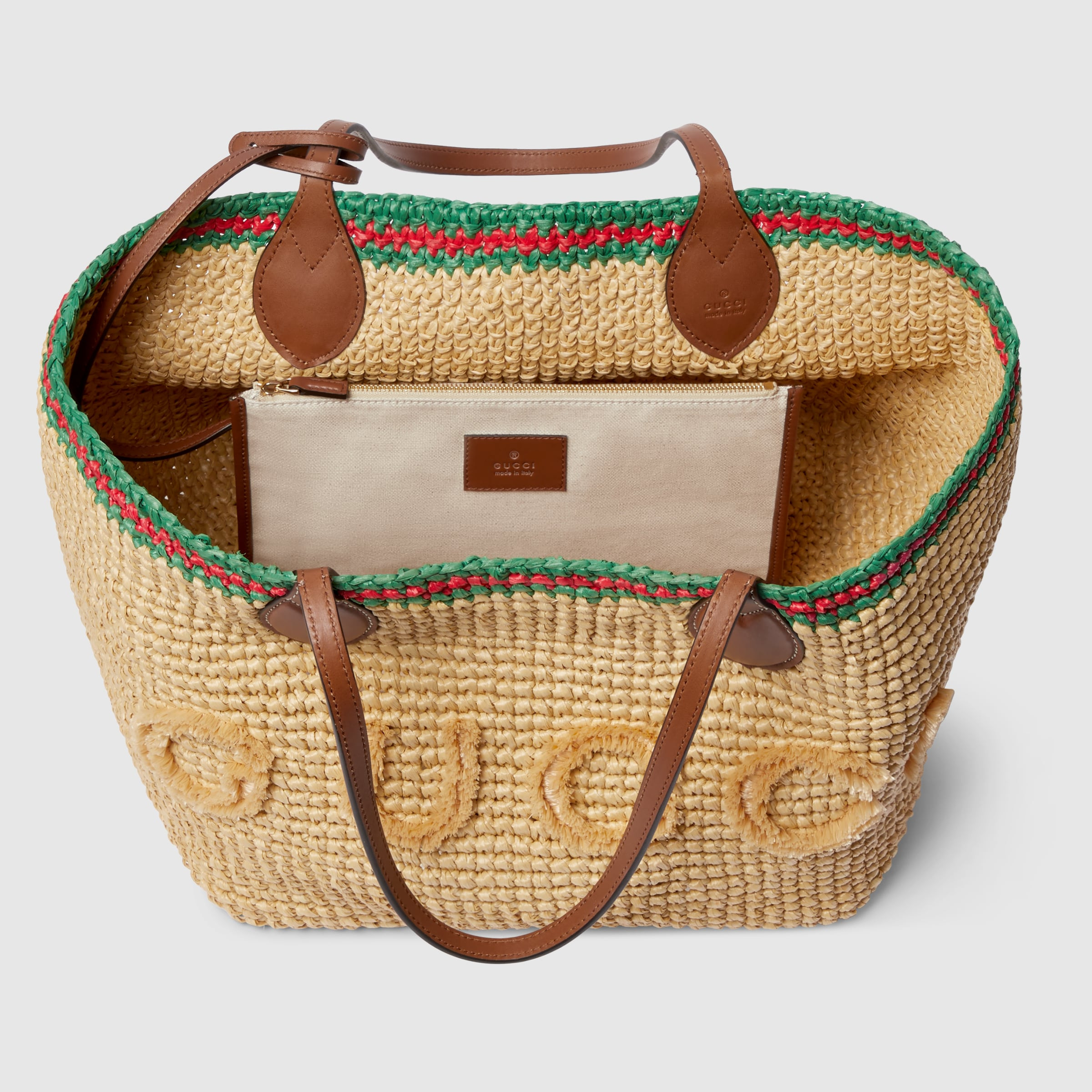 Woven medium tote bag - 8