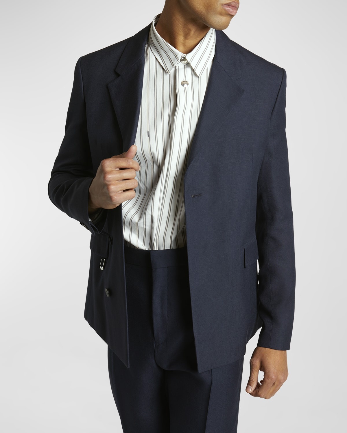Men's Double-Breasted Blazer - 5