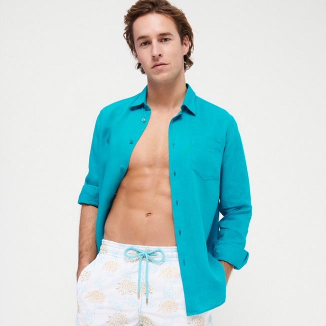 Men Linen Shirt Solid - 5