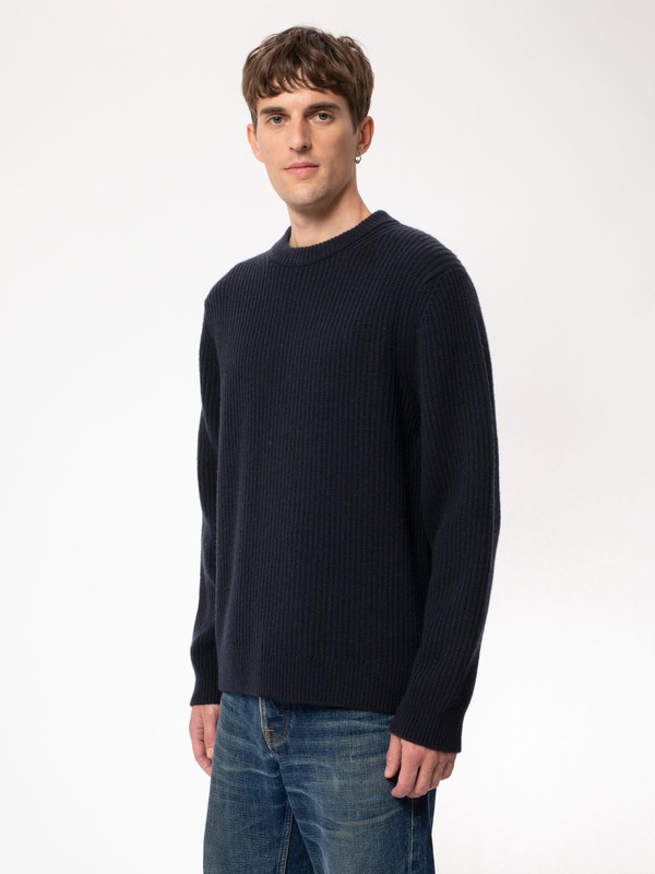 August Rib Wool Navy - 6