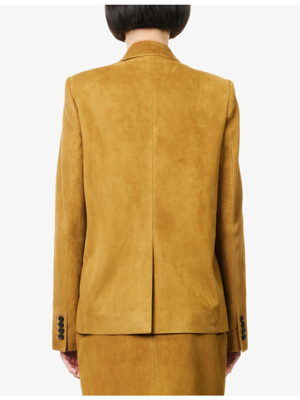 Saraphina Peak-Lapels Suede Jacket - 4