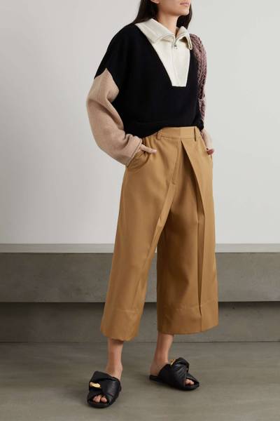 JW Anderson Pleated wool-twill wide-leg pants outlook