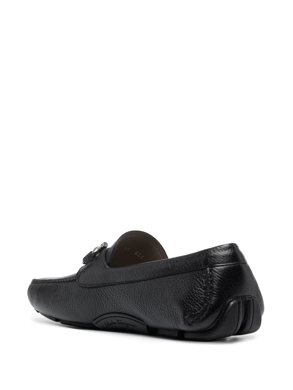 Gancini pebbled-effect loafers - 3