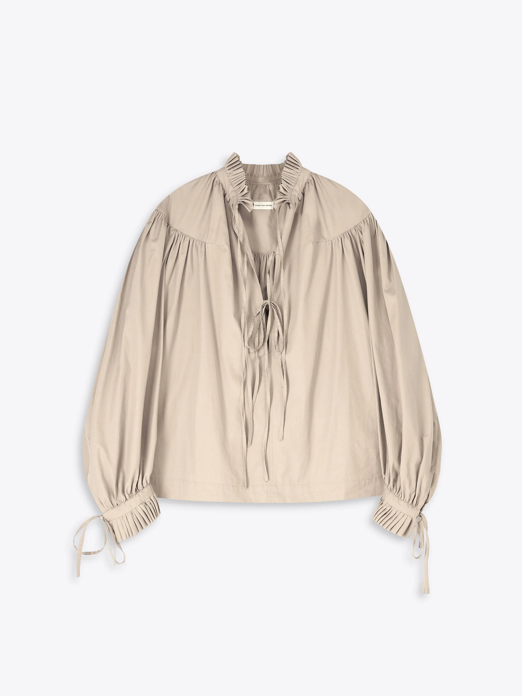 RUFFLED COTTON SHIRT - 1