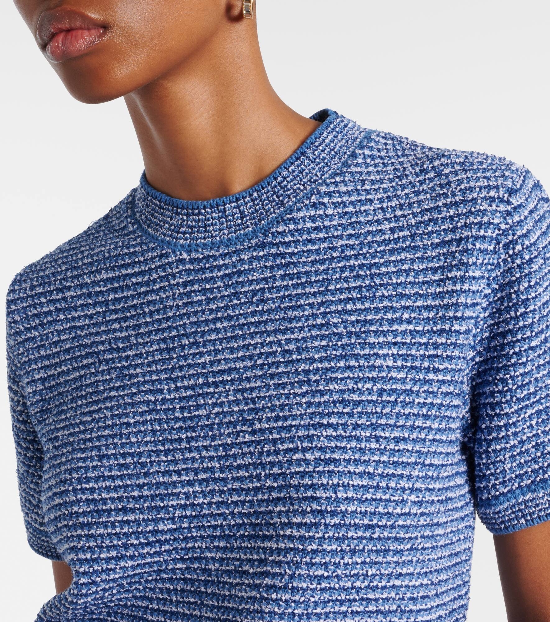 Double G knitted cotton-blend top - 4