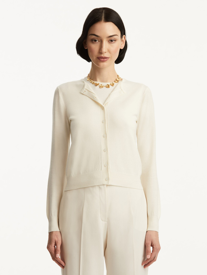 Oscar de la Renta WOOL-BLEND CARDIGAN outlook