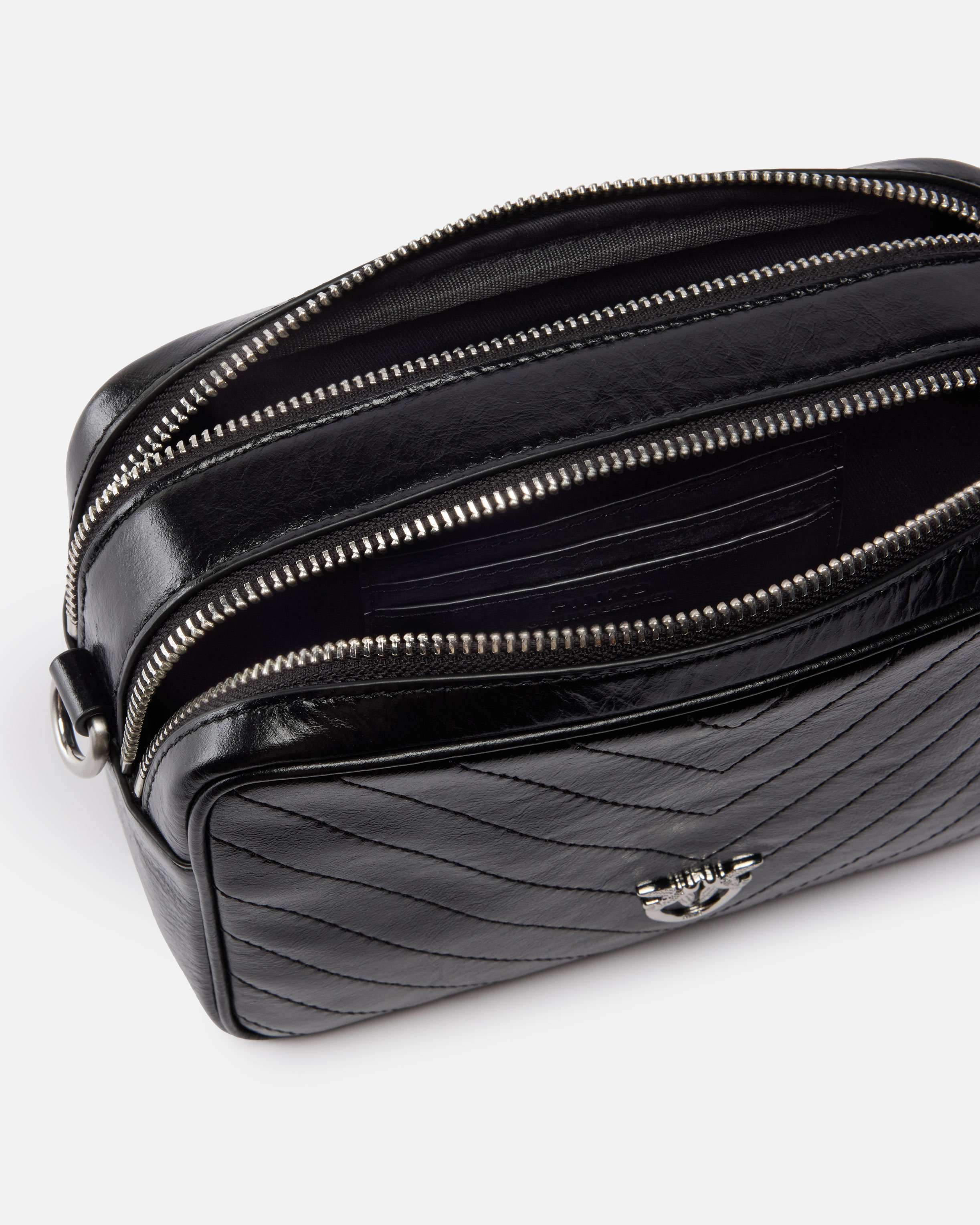 MEDIUM CHEVRON LEATHER CAMERA BAG WITH STRAP - 4
