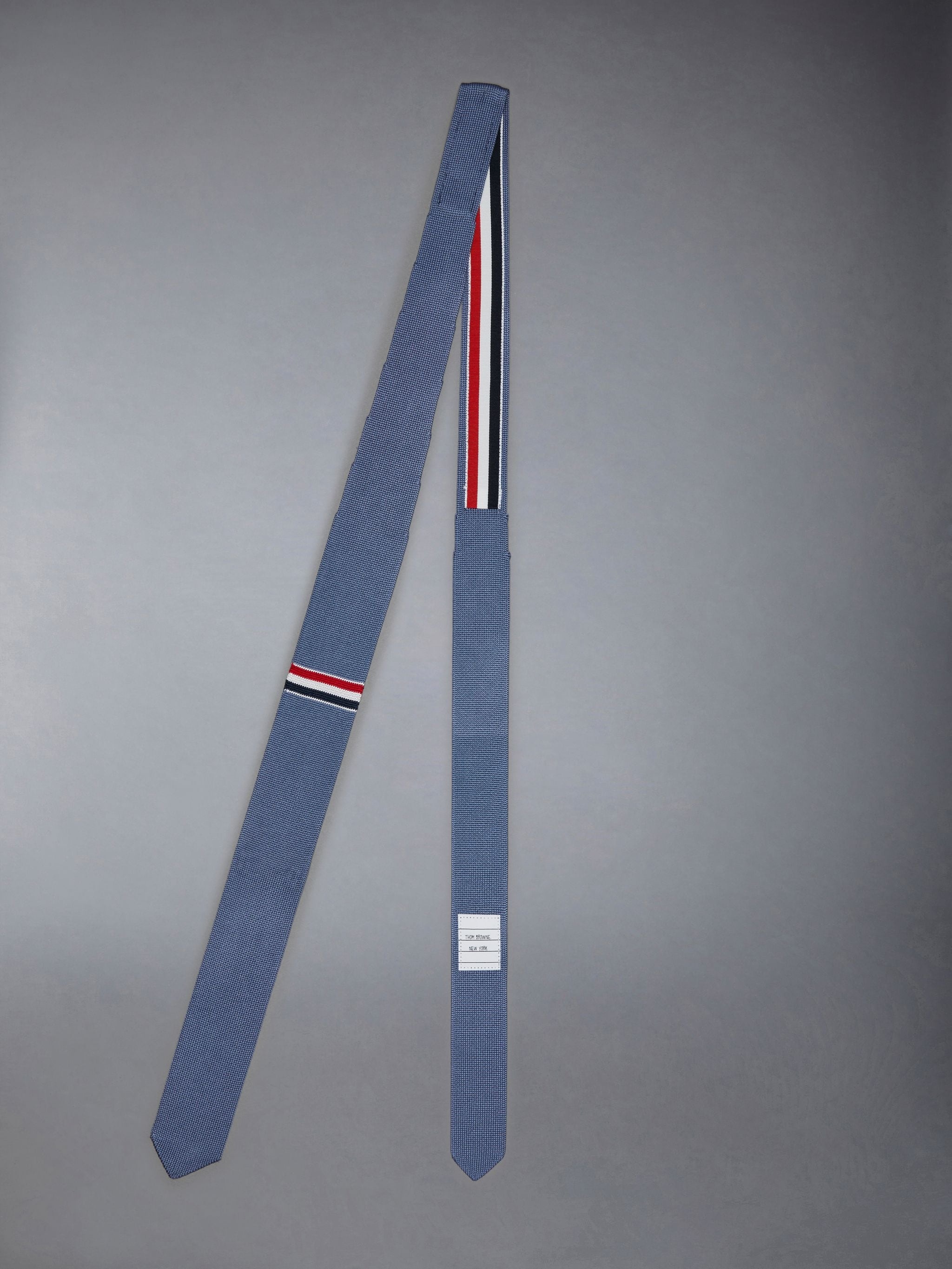 Double Face Silk Jacquard Stripe Knit Tie - 2