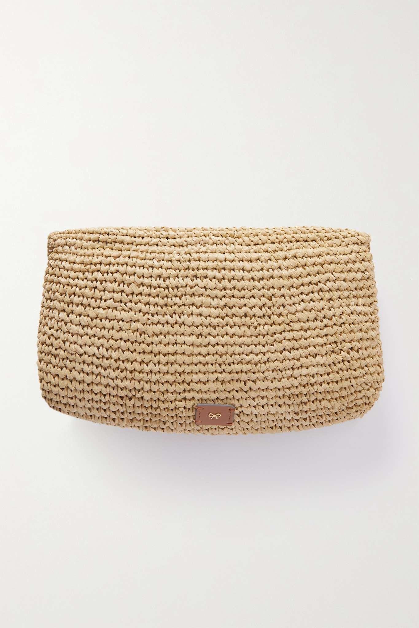 Bow fringed raffia clutch - 3