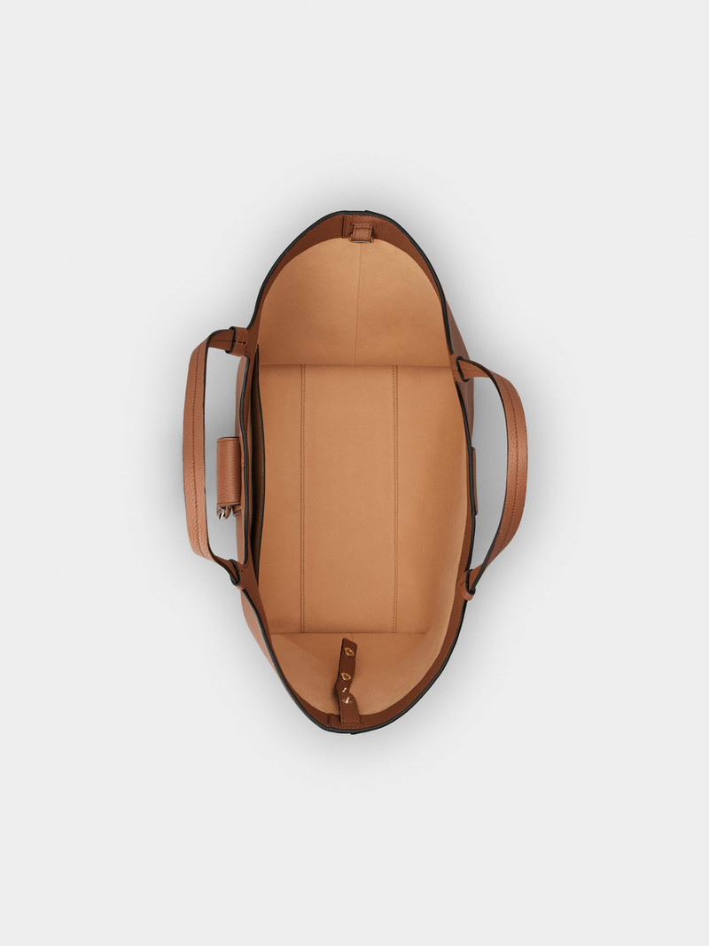 Viv' Choc Medium Shopping Bag in Leather 7