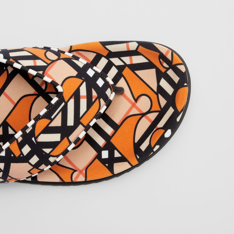 Burberry Monogram Print Neoprene Sandals outlook