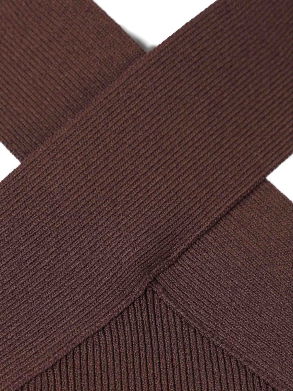 cross-neck ribbed top - 3