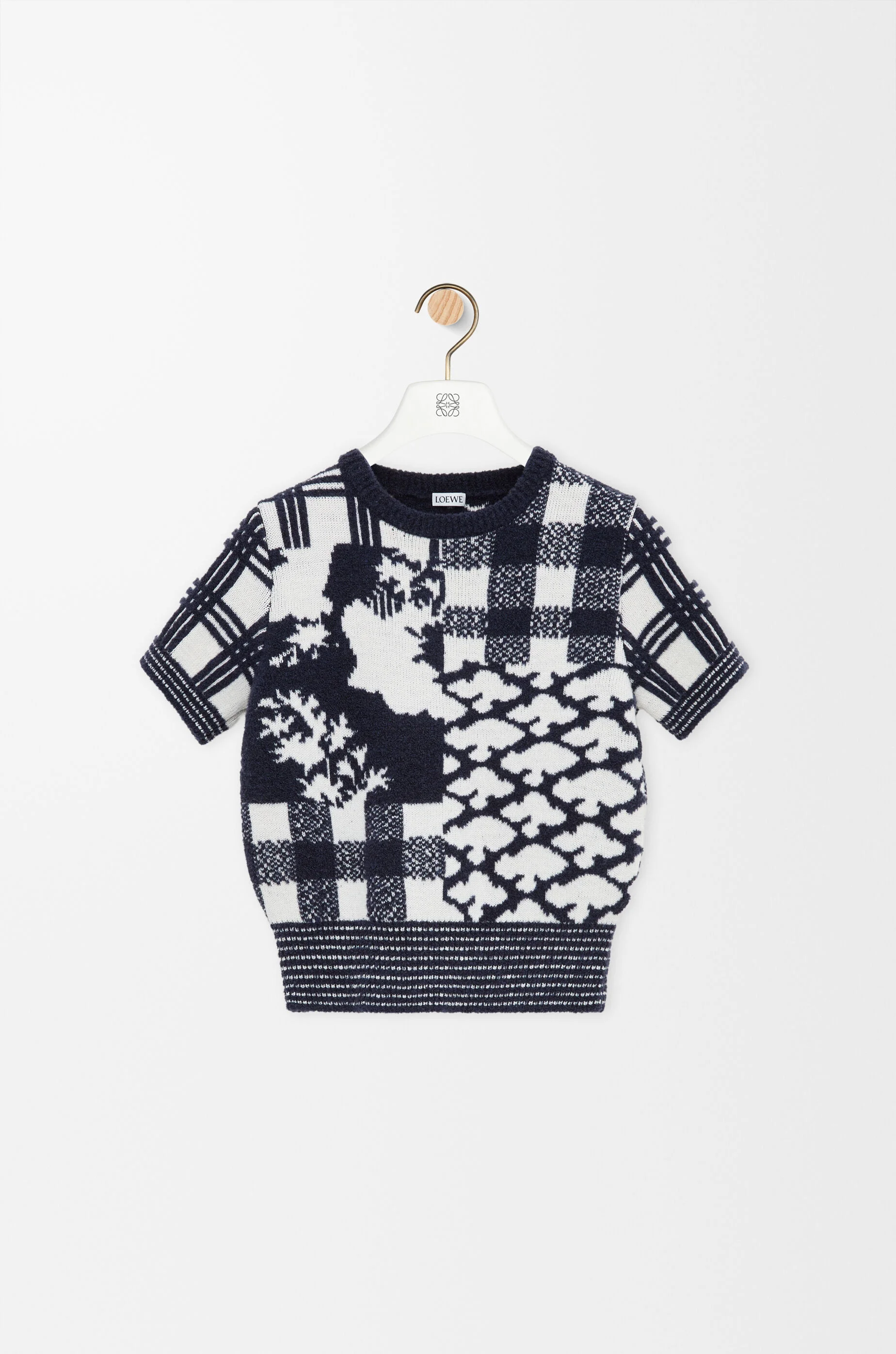 Short sleeve sweater in wool - 1