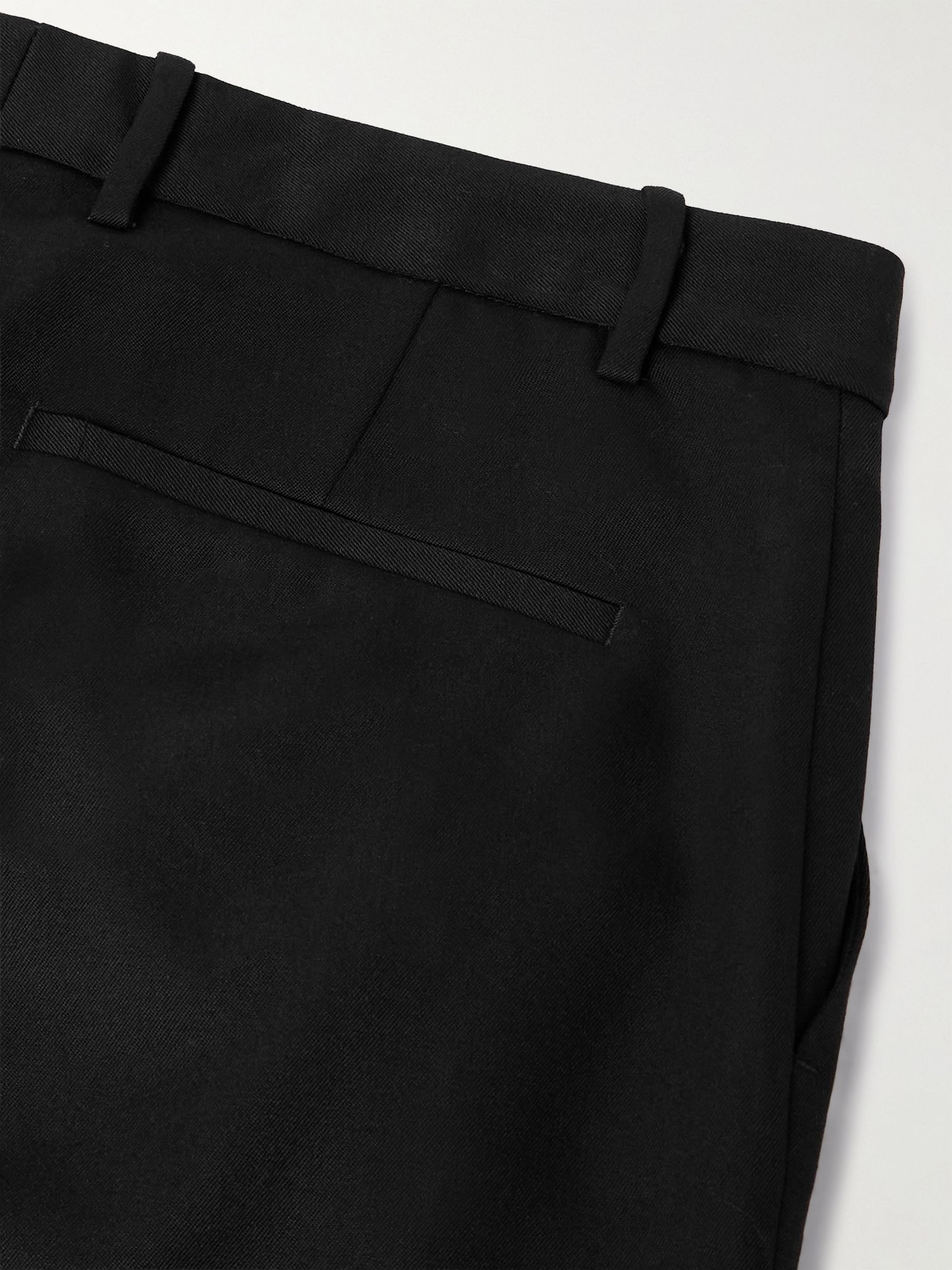 Fritz Straight-Leg Wool-Twill Trousers Black - 5