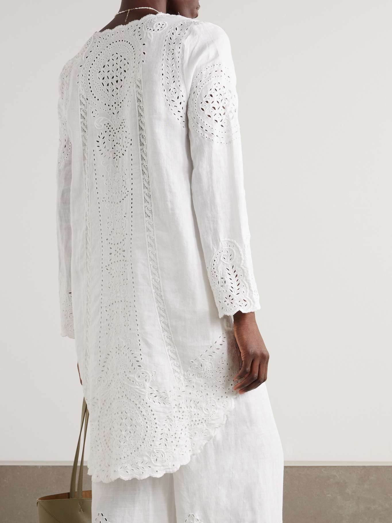 Belvoir broderie anglaise linen top White - 3