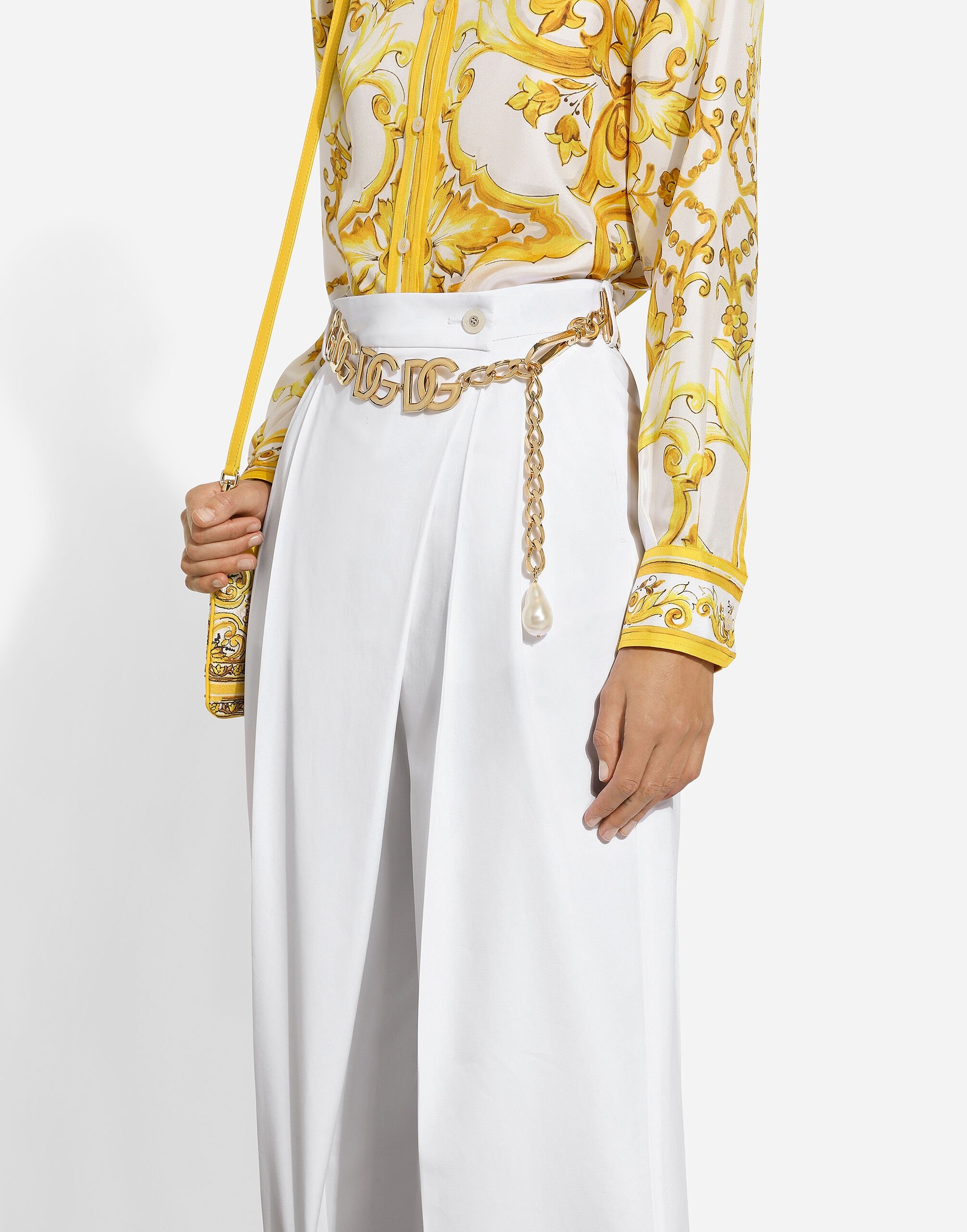 Flared cotton poplin pants - 4