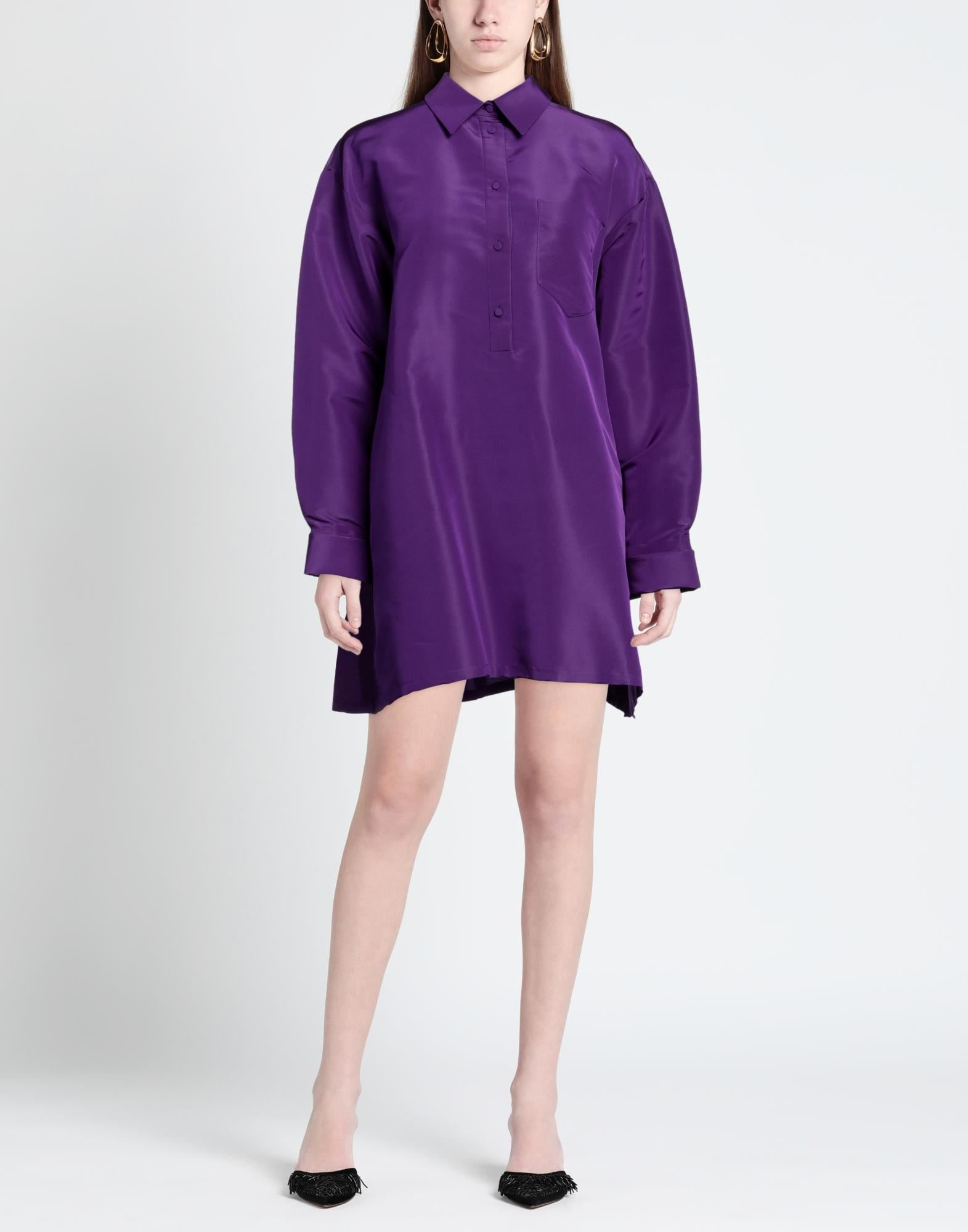 Purple Women's Shirt Dress - 3