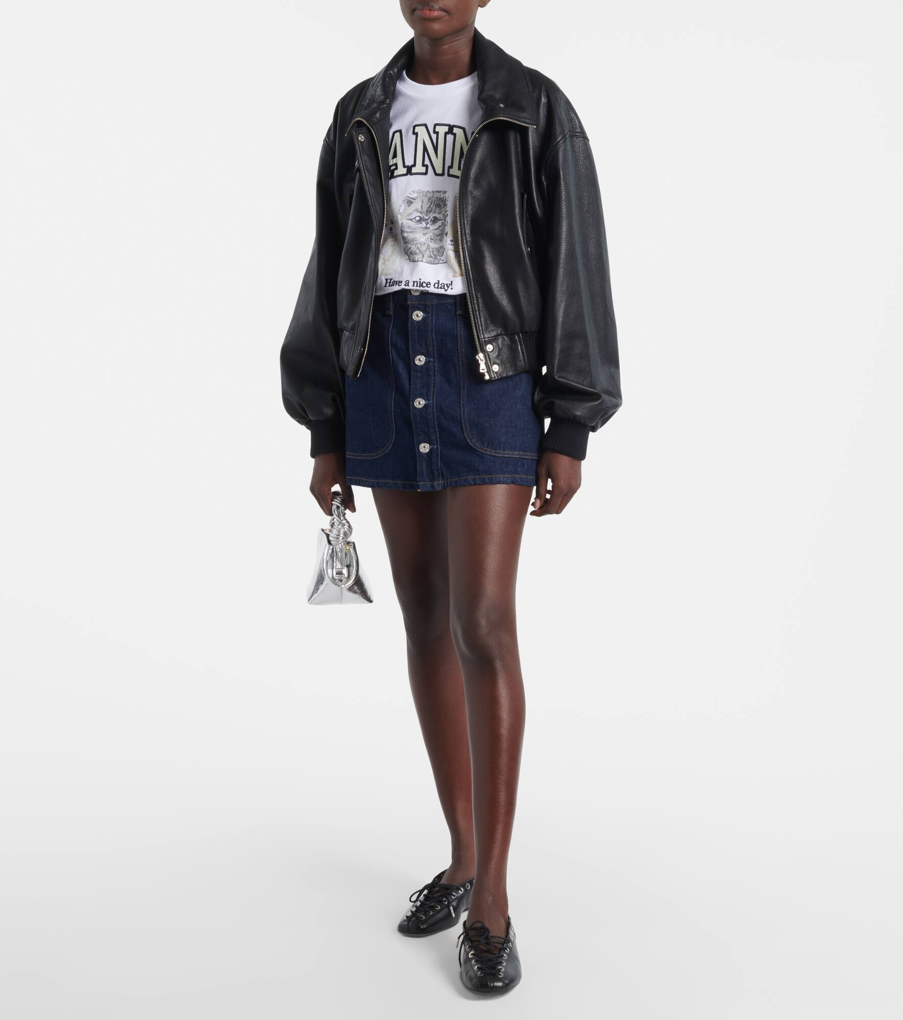 Denim miniskirt - 2