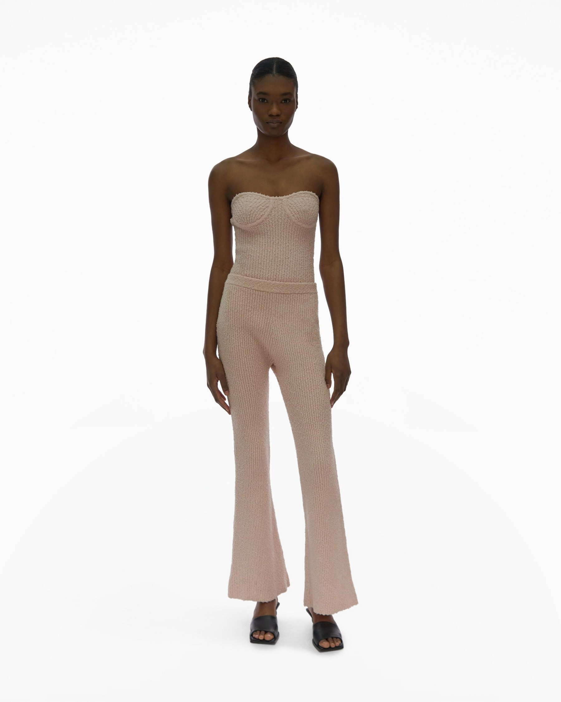 RIBBED FLARE PANT - 2