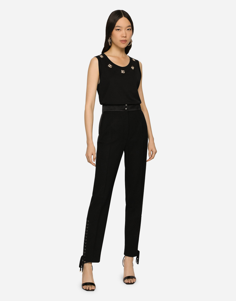 Dolce & Gabbana Twill pants with lacing outlook
