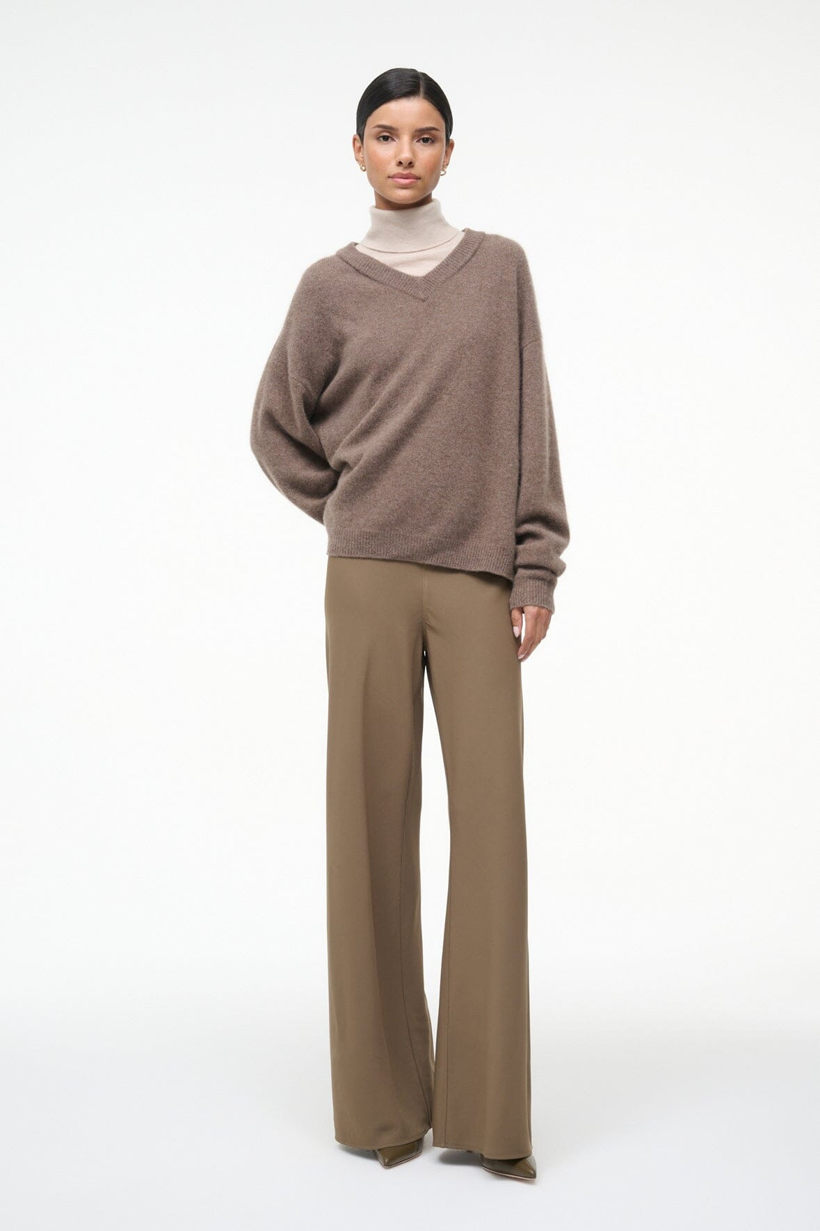 STAUD DORIS CASHMERE SWEATER TRUFFLE - 3