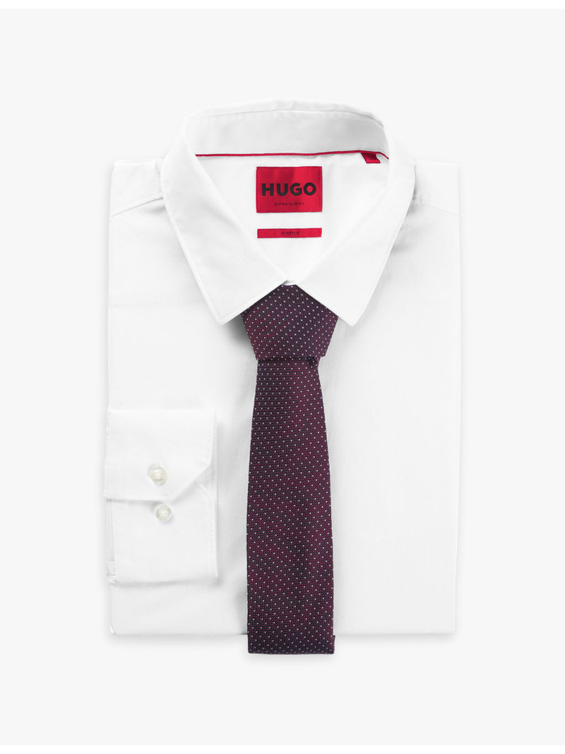 HUGO Polka dot-print silk tie outlook