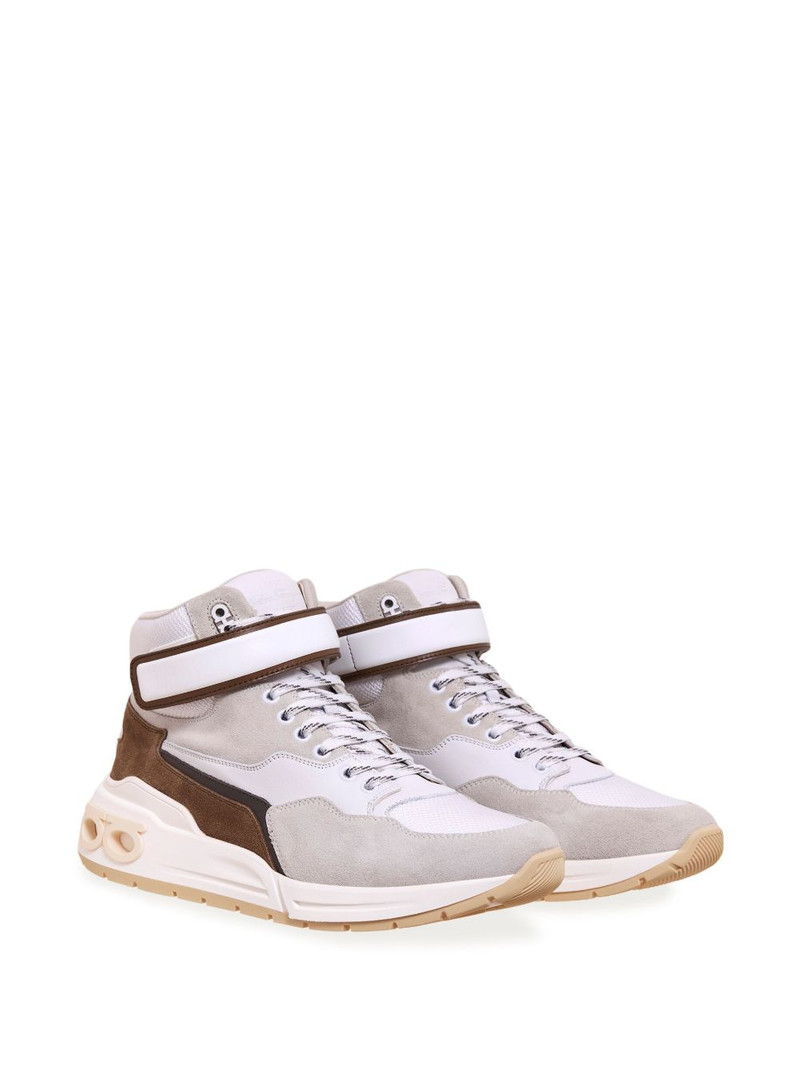 FERRAGAMO panelled hi-top sneakers outlook