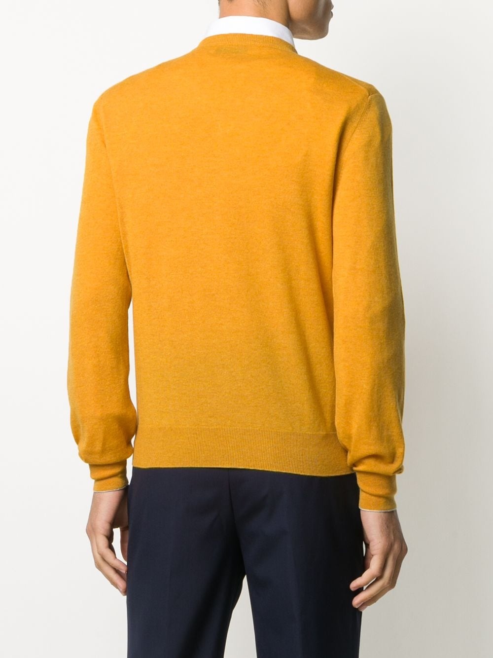 fine-knit v-neck jumper  - 4