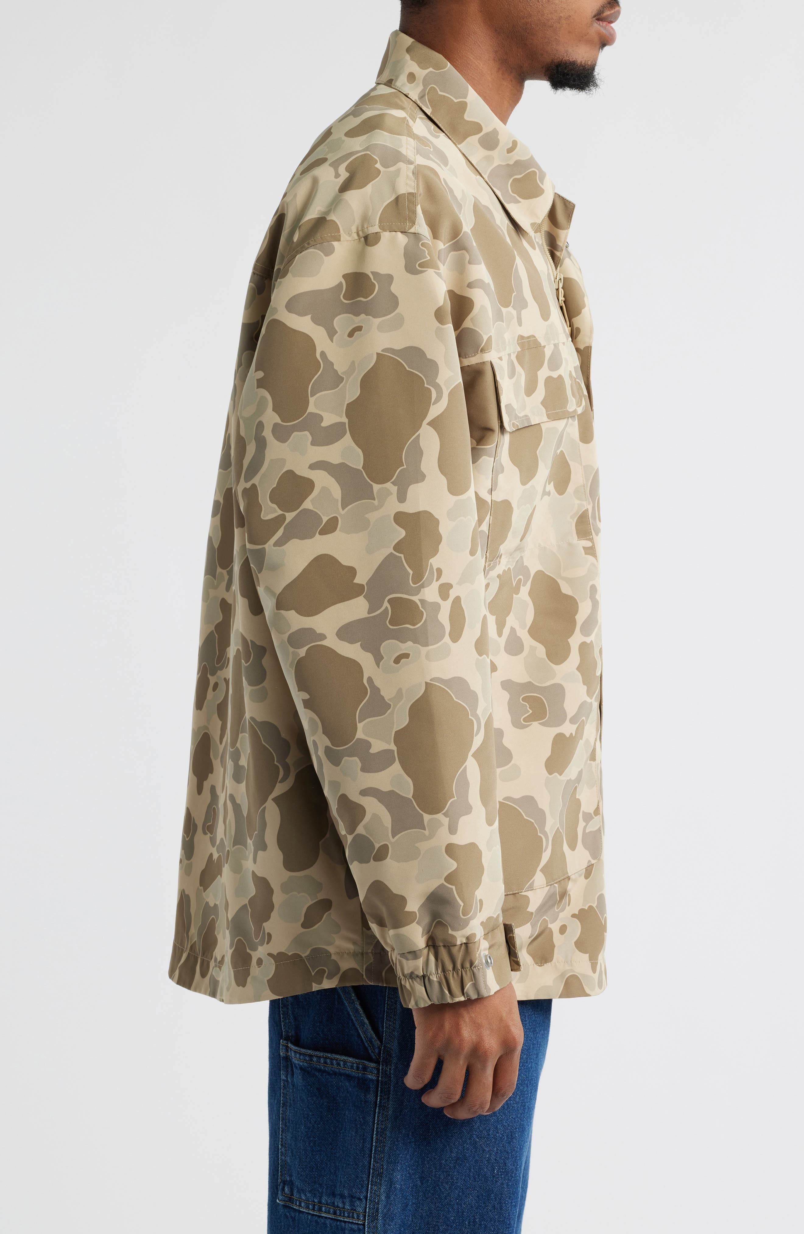 Carhartt Work In Progress Liam Camo Poplin Jacket in Camo Duck Desert at Nordstrom - 3