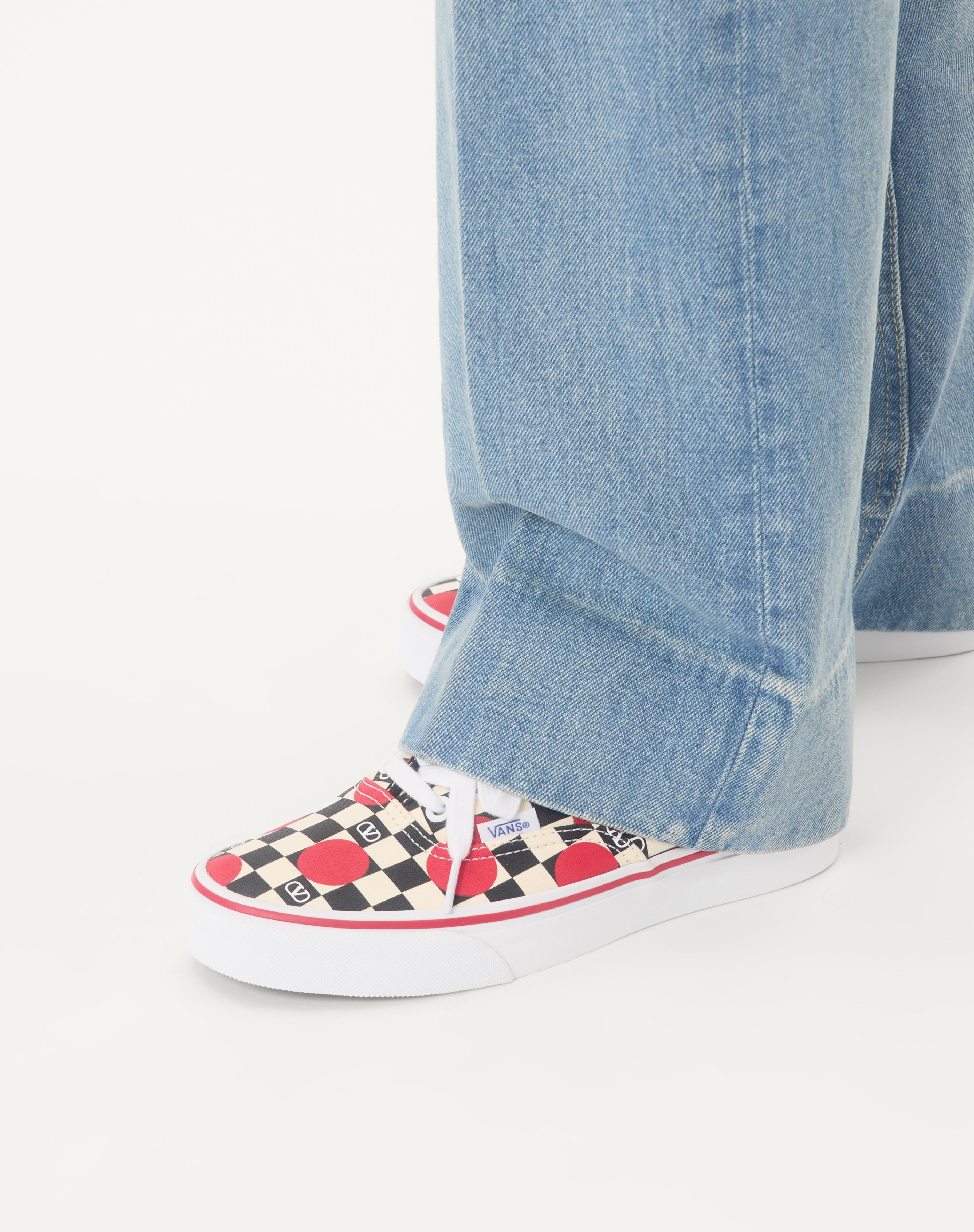 VALENTINO GARAVANI AND VANS LOW-TOP TRAINER IN FABRIC WITH VLOGO CHECKERBOARD PRINT AND POLKA DOT DE - 2