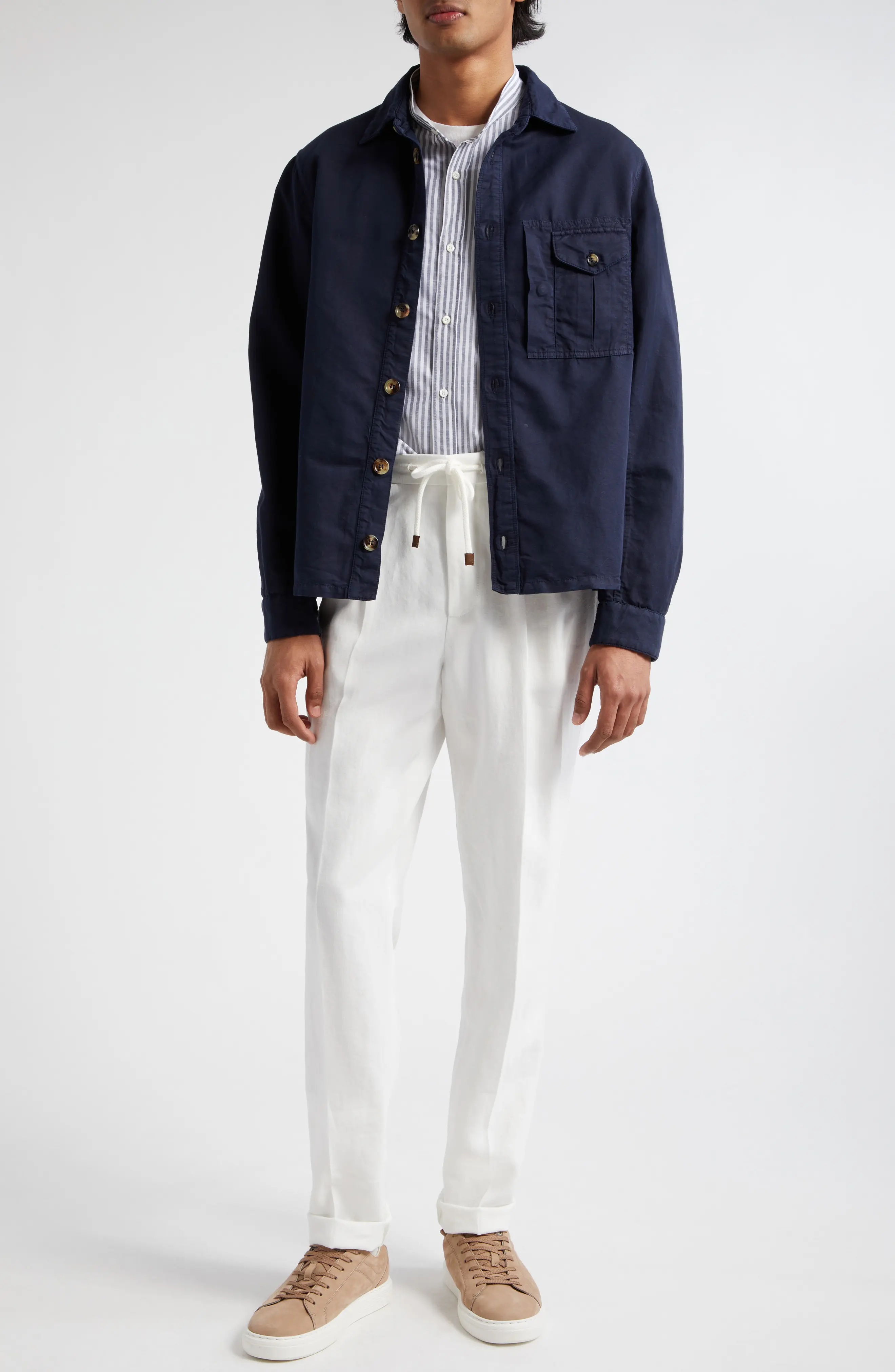 Linen & Cotton Shirt Jacket - 1