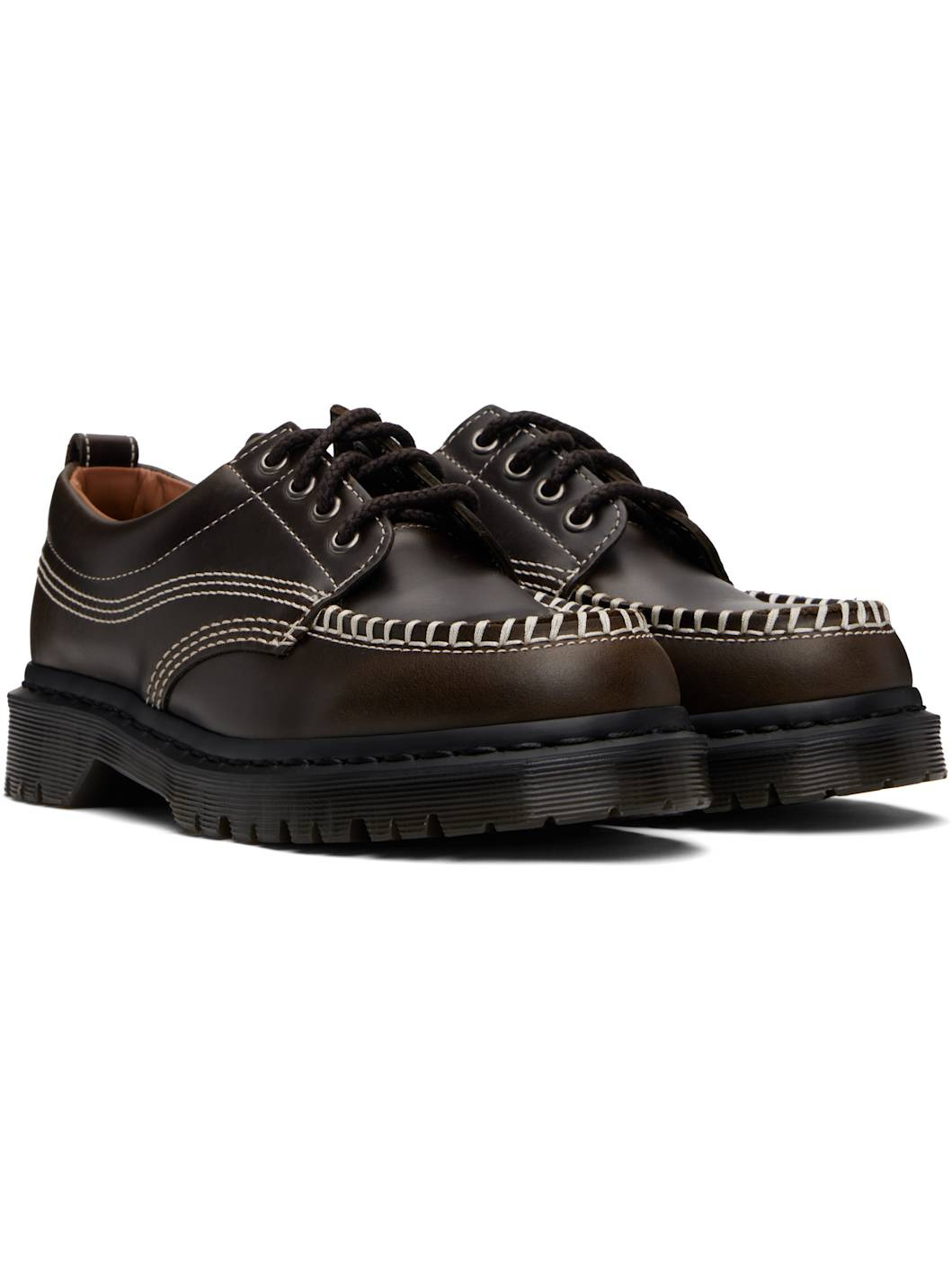 Khaki Orleans Leather Lowell Derbys - 4