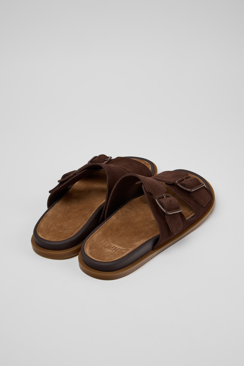 CAMPERLAB Brown Suede Leather Sandals for Men. outlook