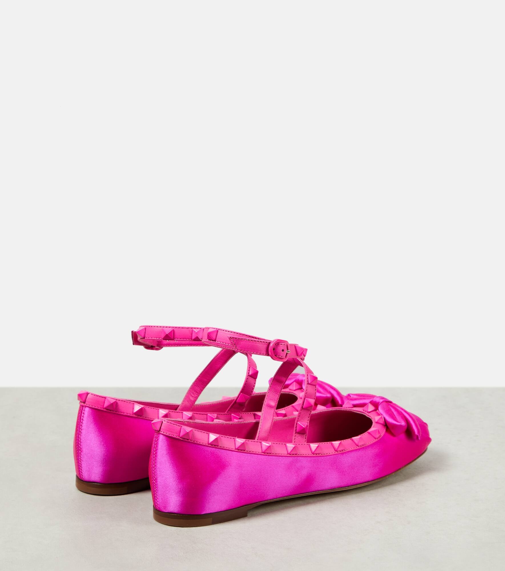 Rockstud embellished ballet flats - 3
