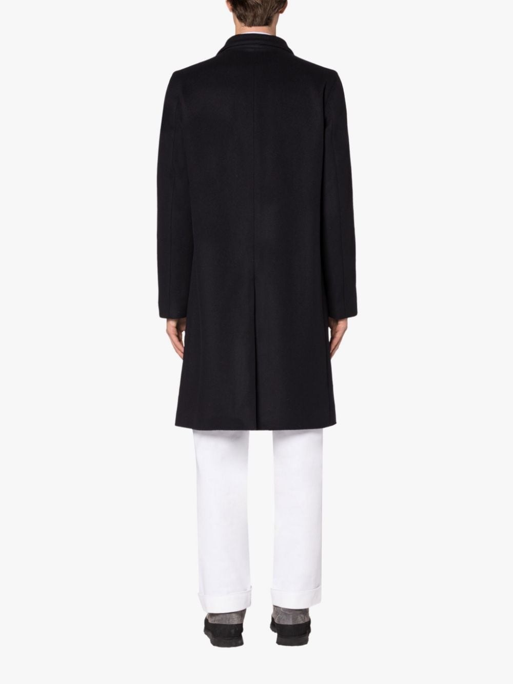 NEW STANLEY NAVY WOOL & CASHMERE COAT - 3