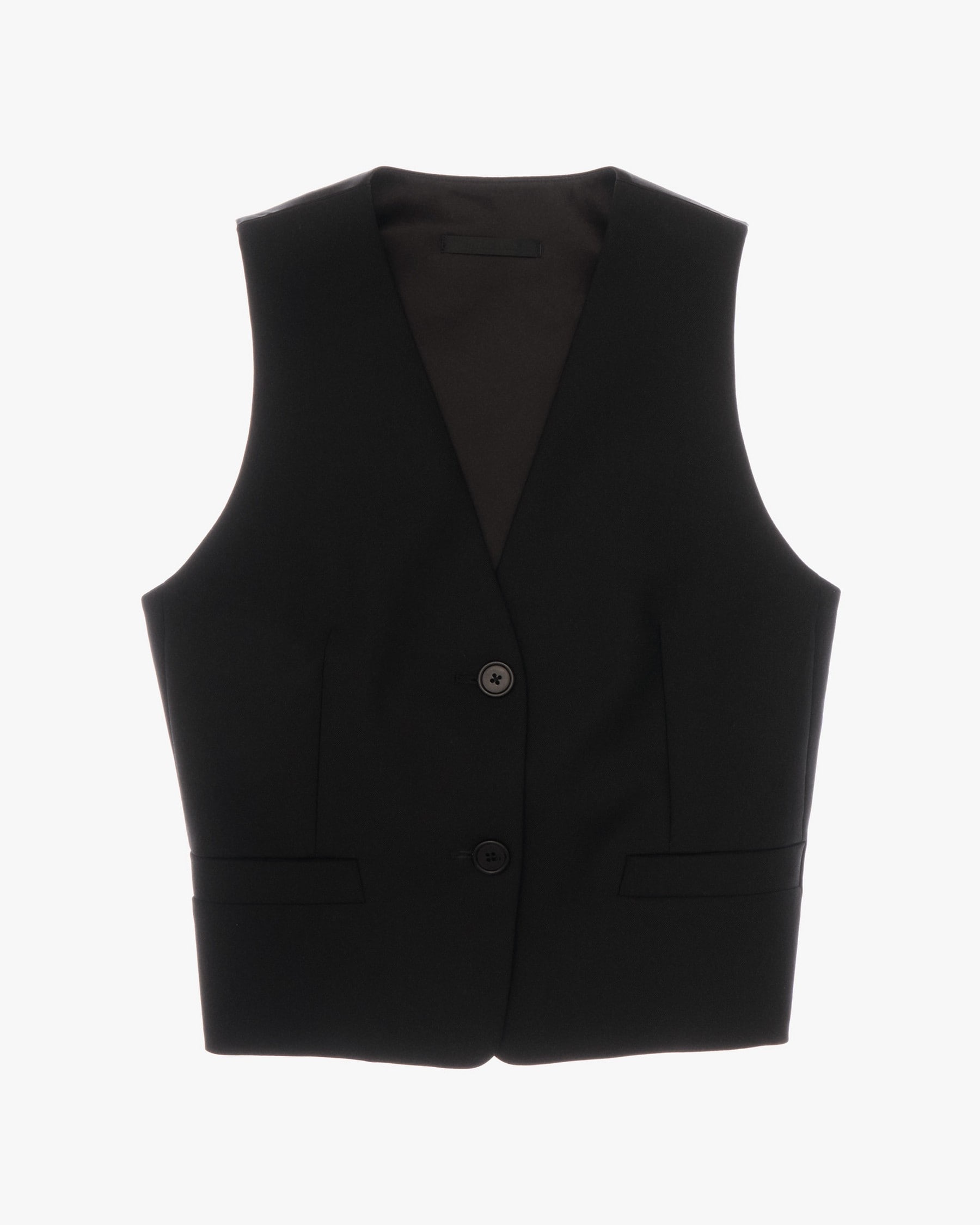 STRETCH WOOL VEST - 1