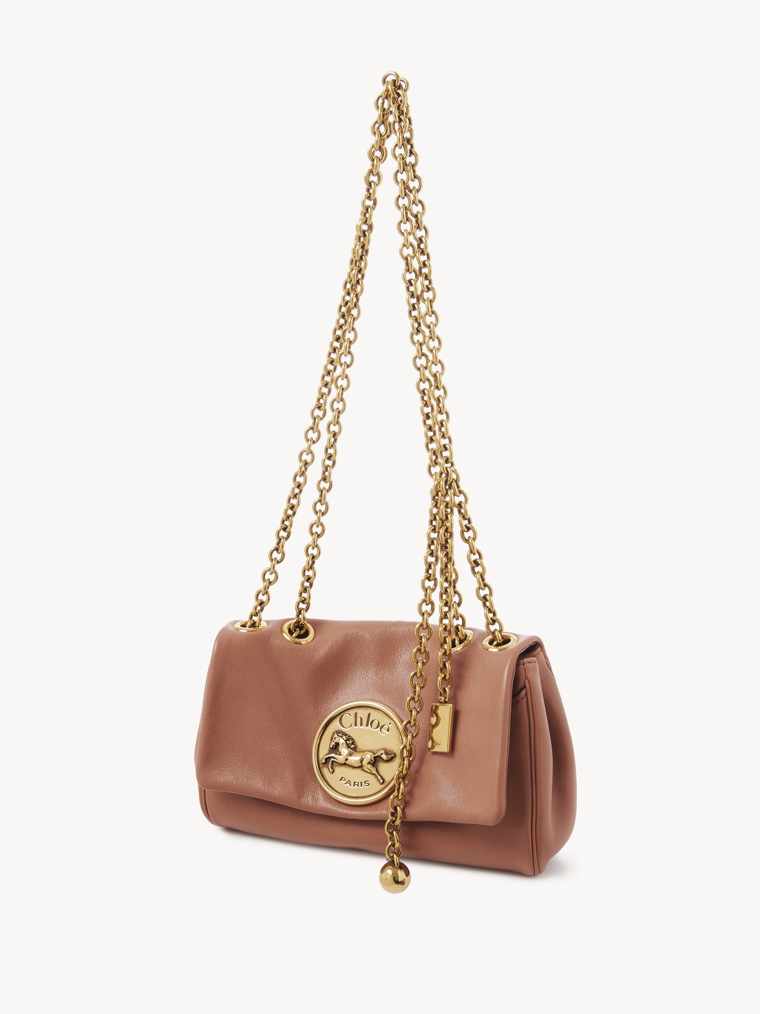 SMALL CHLOÉ HERITAGE SHOULDER BAG IN GRAINED LEATHER - 3