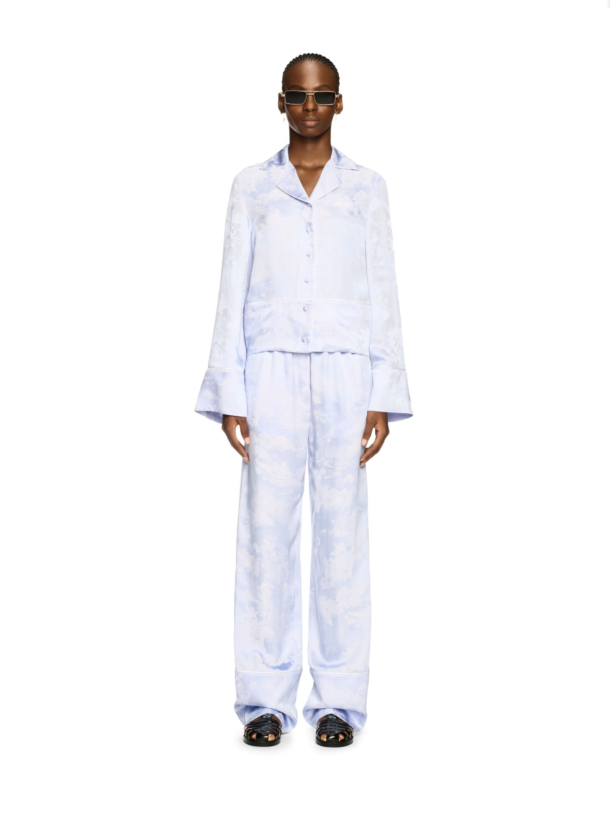 White Fresco Pajama Pants - 2