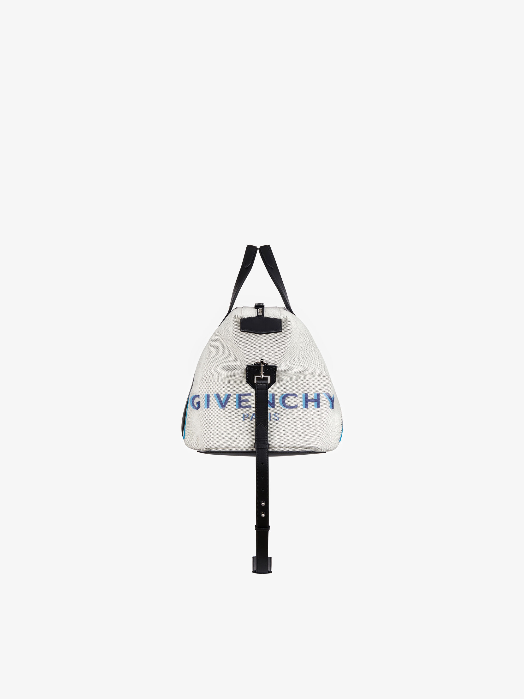 GIVENCHY PARIS Bond weekender bag in leather and canvas - 6