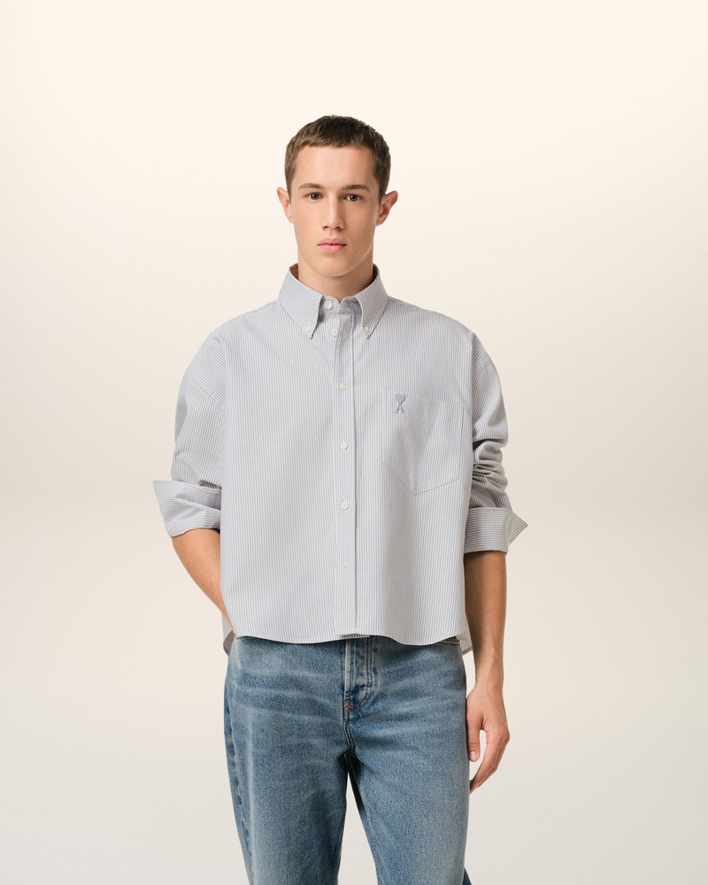 PURPLE COTTON CROPPED OVERSIZED SHIRT 1