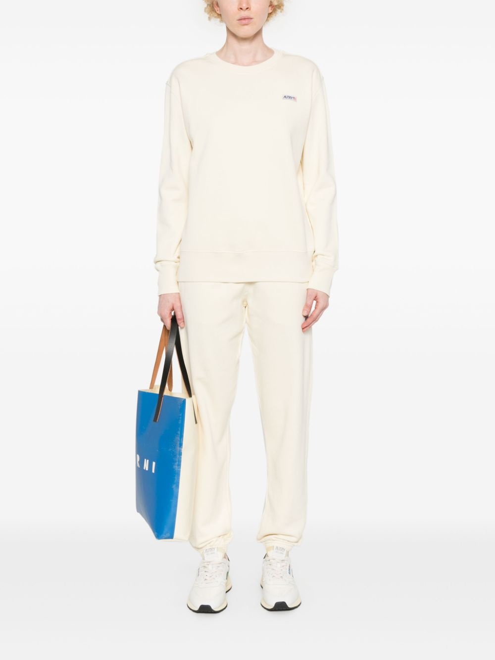 logo-patch cotton sweatshirt - 2