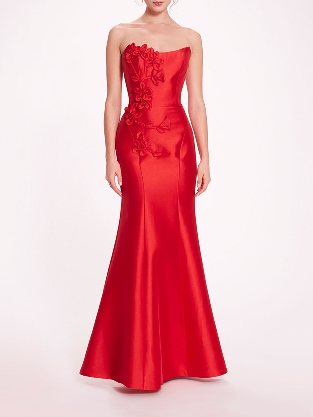 FLORAL MIKADO GOWN - 1