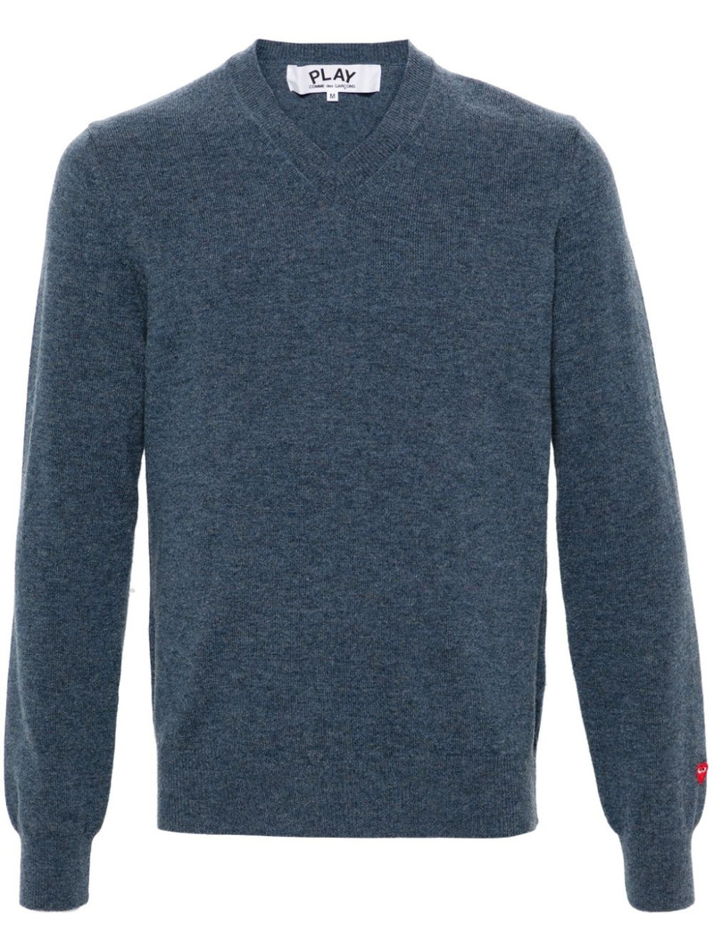 heart-patch wool jumper 1